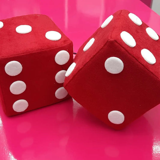 Dutch Dice Red with White Dots
