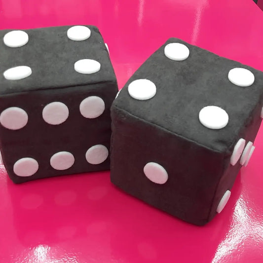 Dutch Dice Grey with White Dots