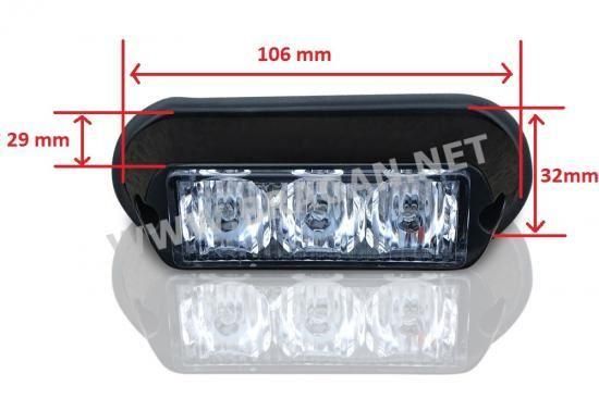 2x 12 / 24v LED Amber Flashing Strobe Lights