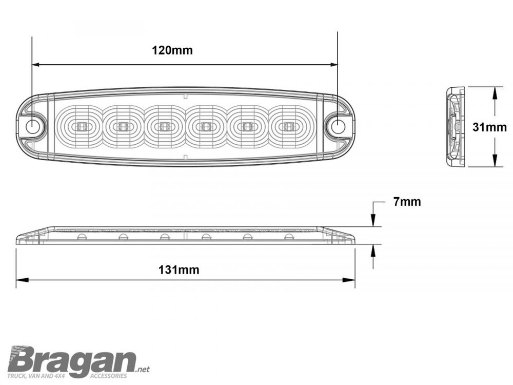 12v 24v Amber LED Flashing Strobe Lights