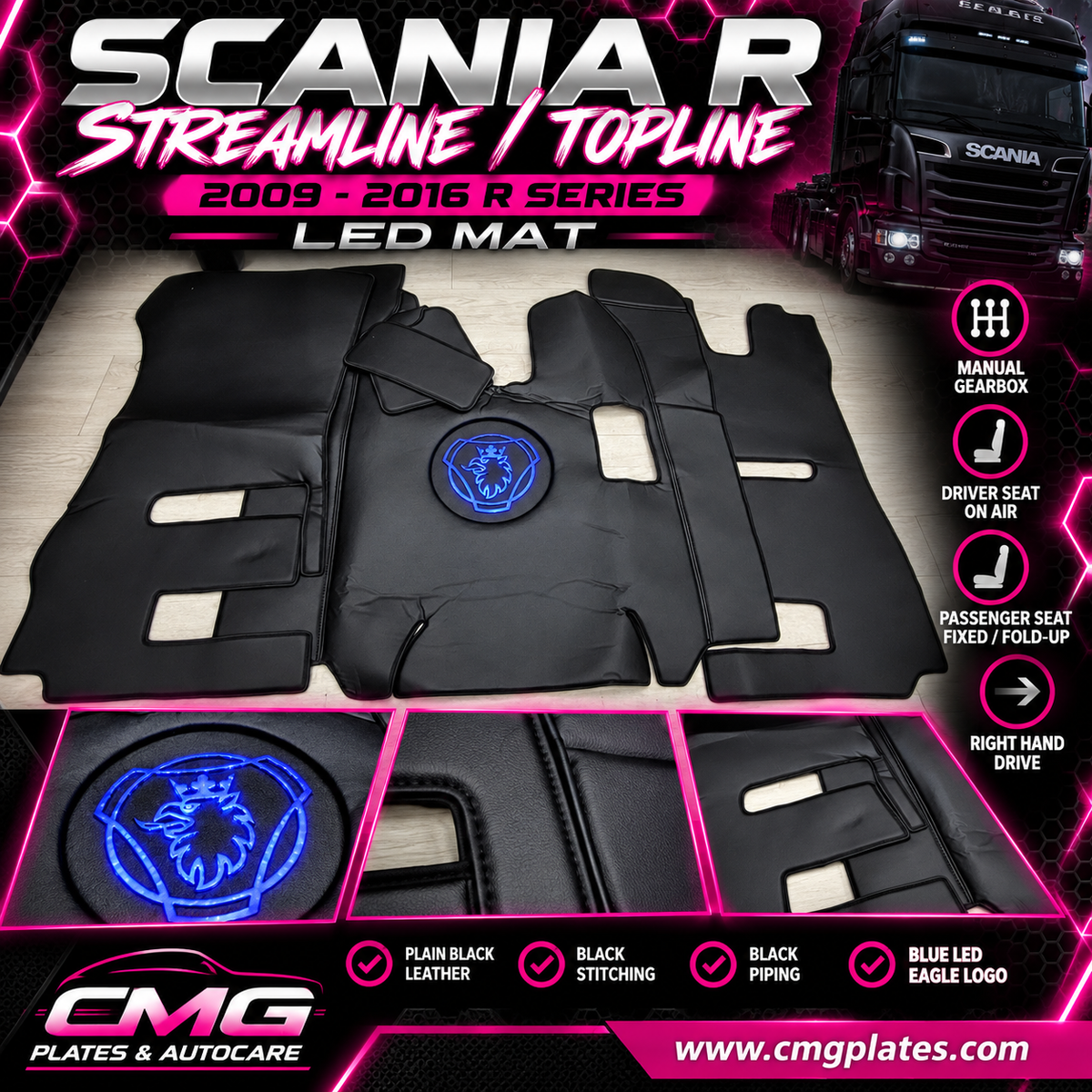 SCANIA R STREAMLINE / TOPLINE BLUE LED MAT 09- 2016