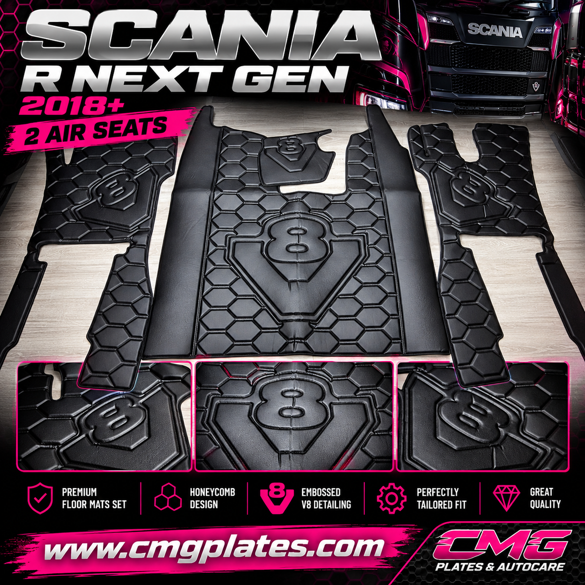 SCANIA R NEXT GEN BLACK 2018+ 2 Air Seats