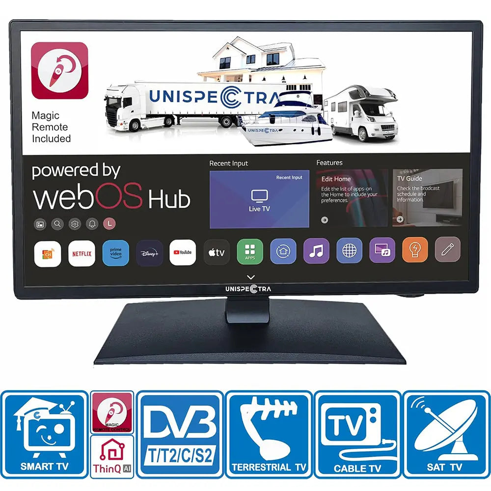 19″ Unispectra® Smart TV (webOS) 12/24 Volt