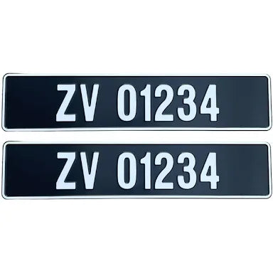 Vintage Pressed IRL Font Reg Plates (X2)