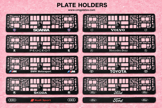 Branded Plate Holder - 2 piece - 1 pair