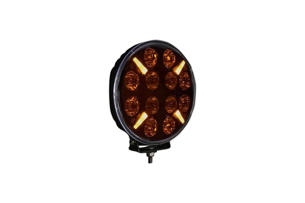 12v 24v 9" Bragan "Briliant" Driving Round LED Spot Dual Amber White Position Light DRL