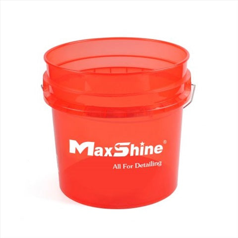 MaxShine Red Transparent Detailing Bucket 13L