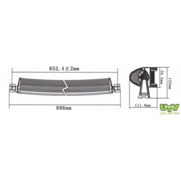 Curved 180W 32″ 12600 Lumen Twin Row Lightbar –  UTV218